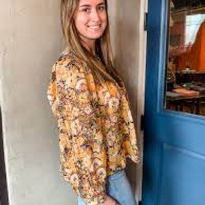 Free People Cool Meadow Top Buttondown Printed XS